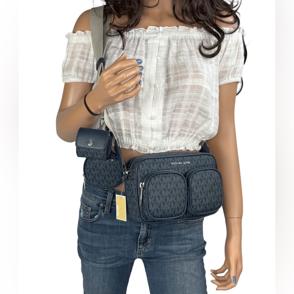 Michael Kors Jet Set Travel Medium Shoulder Crossbody Bag MK Admiral